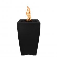 Top Fires by The Outdoor Plus Baston 33-Inch Natural Gas Fire Pillar - Black Concrete - Match Light - No Access Door