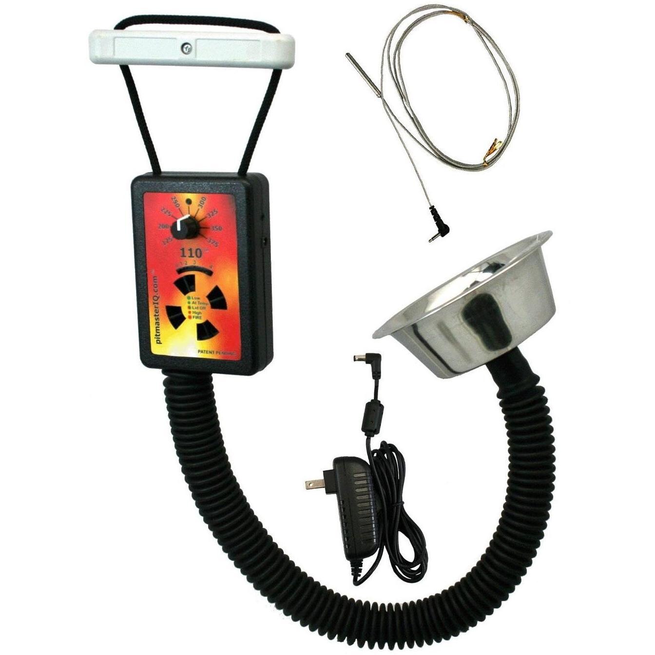 PitmasterIQ IQ110 BBQ Temperature Regulator Kit W/ Standard Pit Adapter For Weber Smokey Mountain, Weber Kettle & Many Other BBQ Smokers thumbnail