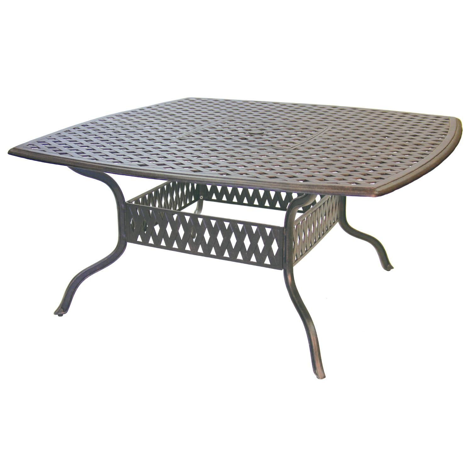 Series 30 64 X 64 Inch Cast Aluminum Patio Dining Table By Darlee thumbnail