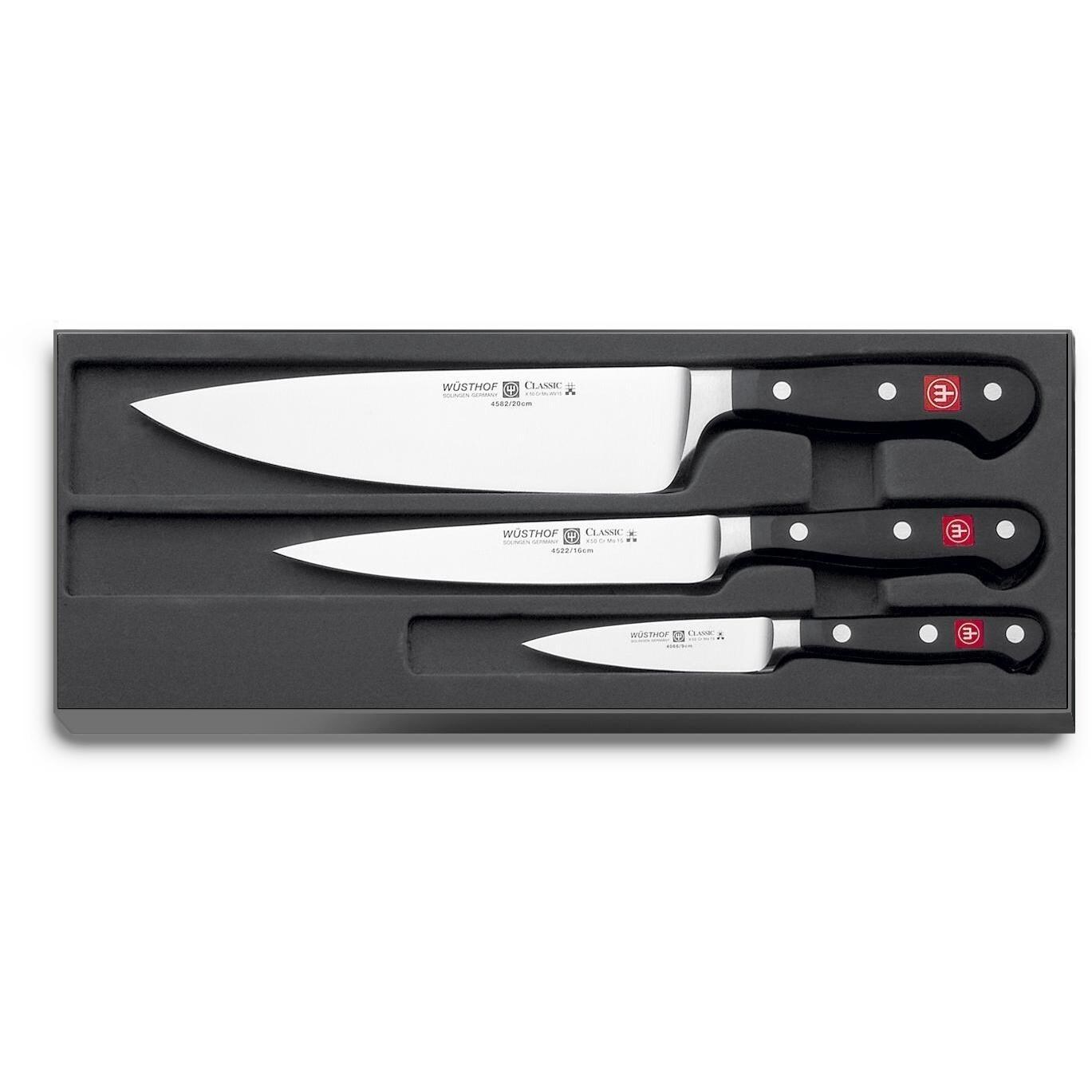 Wusthof Classic 3-Piece Chefs Knife Set - Packaged thumbnail