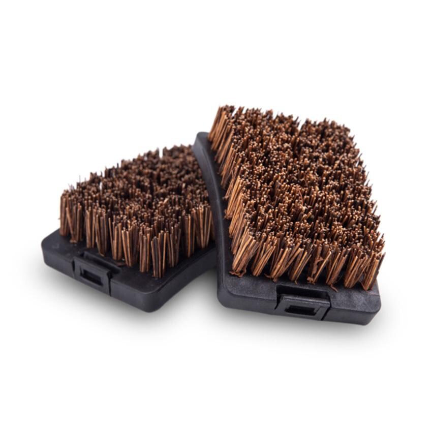 GrillPro Palmyra Grill Brush Replacement Heads - 2 Pack - 77658 - Heads Stacked - White Background thumbnail