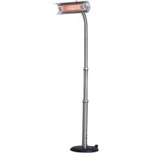 Fire Sense 1500W Electric Infrared Patio Heater - 110V With Telescoping Pole - Stainless Steel - 2117 image