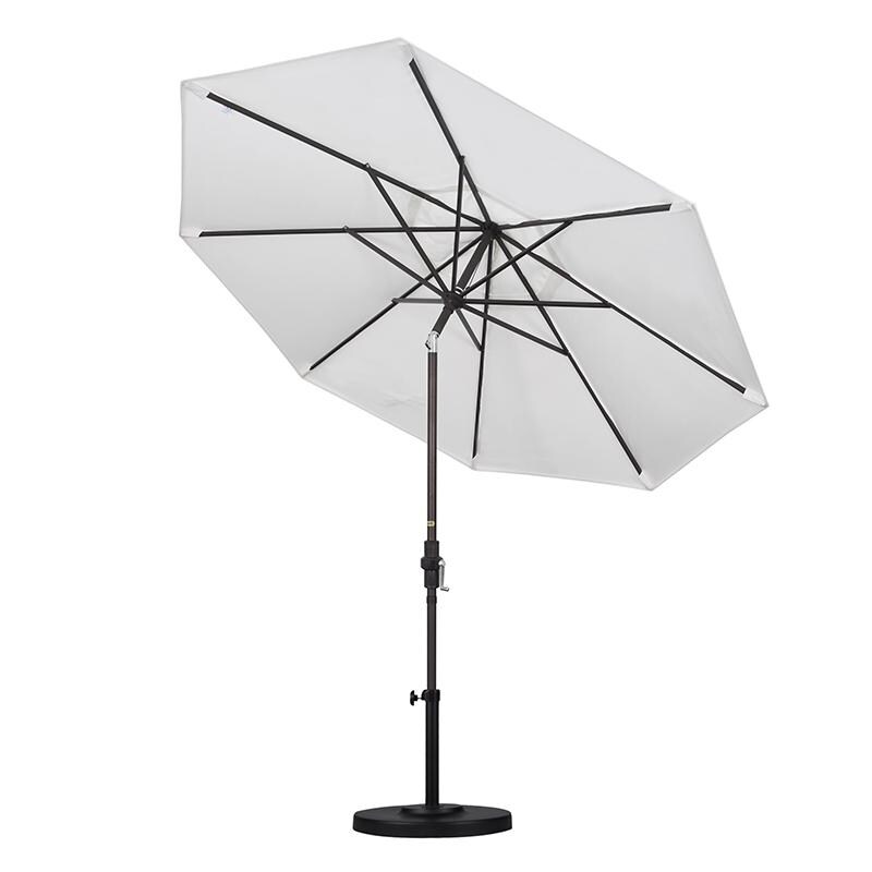 California Umbrella Pacific Trail Series 9 Ft Octagonal Aluminum Push Button Tilt Patio Umbrella W/ Crank Lift - Tilted thumbnail
