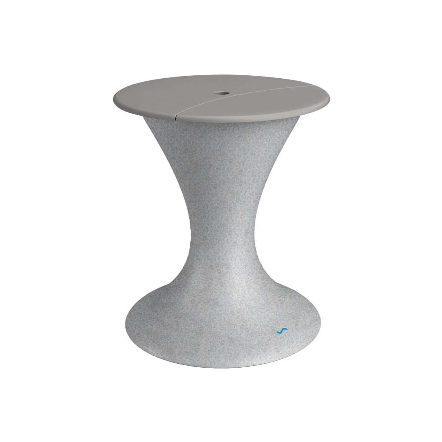 Ledge Lounger Autograph Umbrella Stand Ice Bin - Granite Grey W/Grey Lid - White Background thumbnail