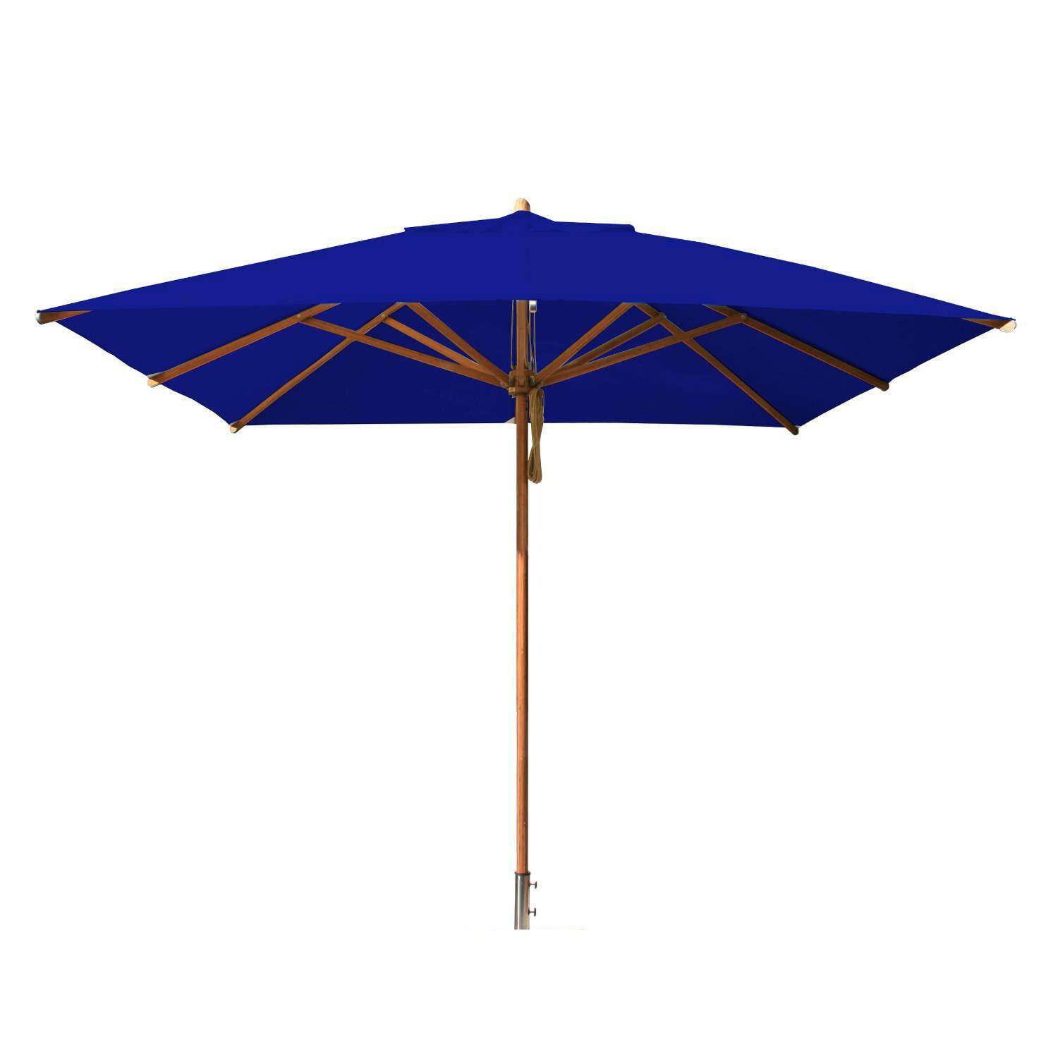 Bambrella Levante 10 Ft. Square Market Umbrella With Ocean Blue Canopy (Umbrella Base Not Included) thumbnail