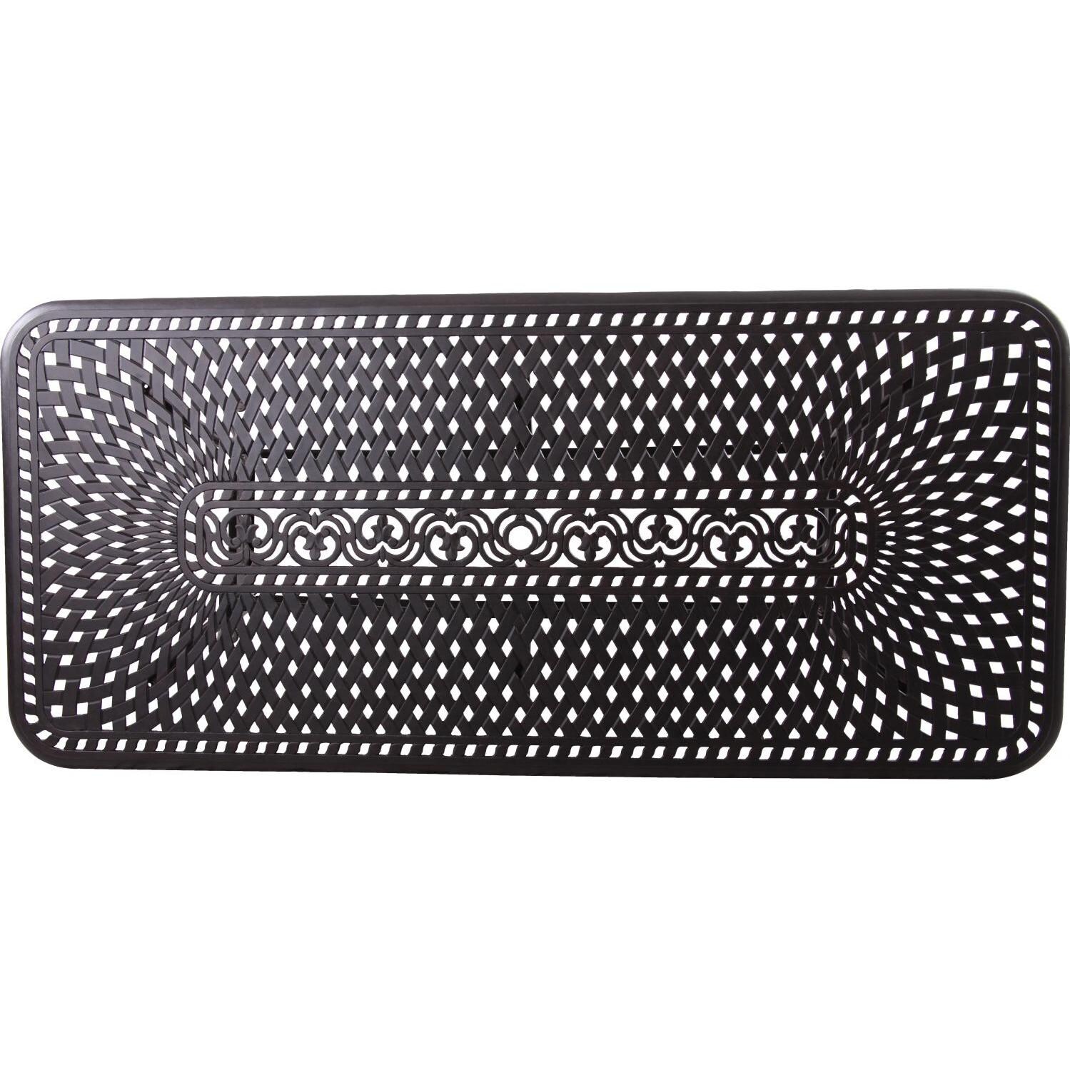 Darlee Series 60 Cast Aluminum Patio Extension Dining Table - Top View thumbnail