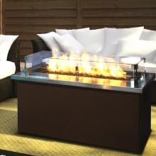 Firegear Key West 48-Inch Propane Gas Fire Pit Coffee Table With Stainless Steel Tabletop image