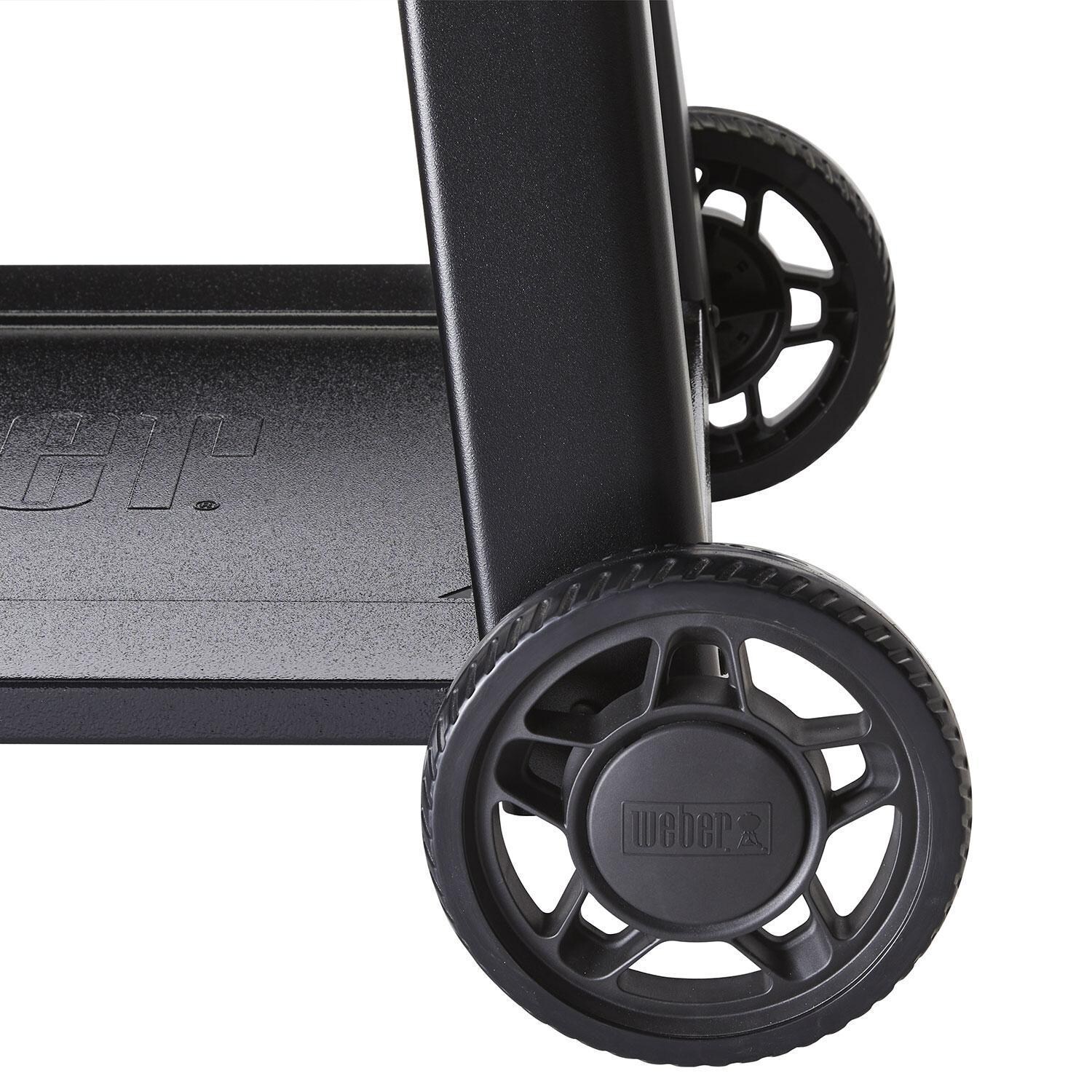 Weber 1500120 Searwood 600 Porcelain Coated Steel Pellet Grill - Wheels - White Background thumbnail