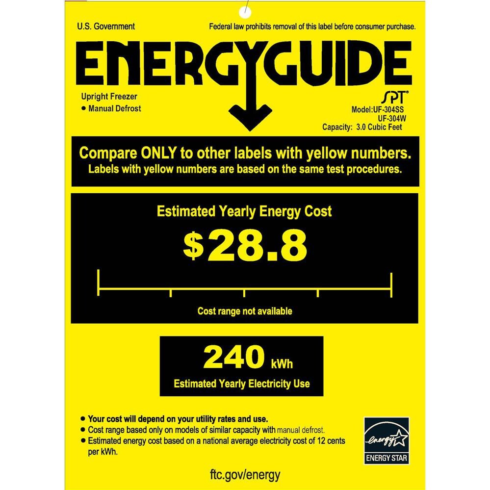 Sunpentown UF-304SS Stainless Steel Freezer - Energyguide thumbnail
