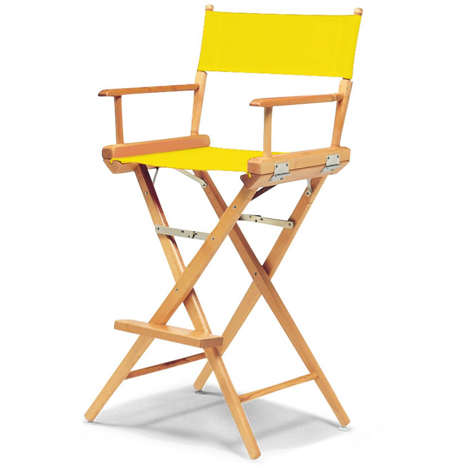 World Famous Bar Height Director Chair By Telescope Casual - Varnish/Canary