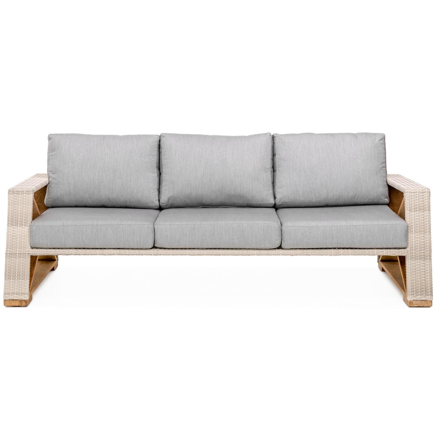 Teak + Table Caicos Sofa in Granite - White Background thumbnail