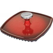 Lodge Colored Enamel Cast Iron Panini Press, Island Spice - Gradated Red - ECPP43 image