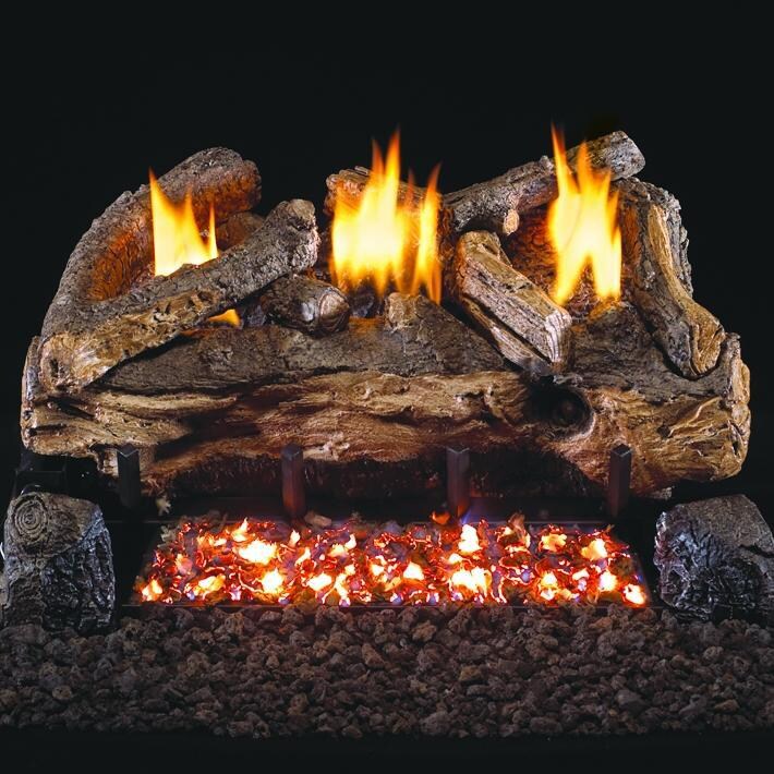 Peterson Real Fyre 18-Inch Evening Fyre Split Gas Log Set With Vent-Free Natural Gas ANSI Certified G18 Burner - Variable Flame Remote thumbnail