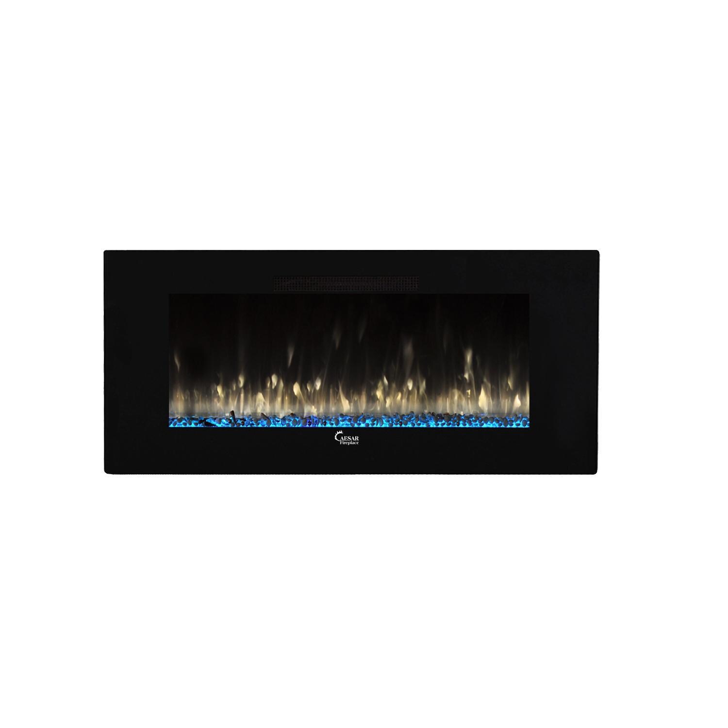 Caesar Fireplace 50-Inch Wall Mount/Freestanding Electric Fireplace - Black  - CHFP-50B : BBQGuys