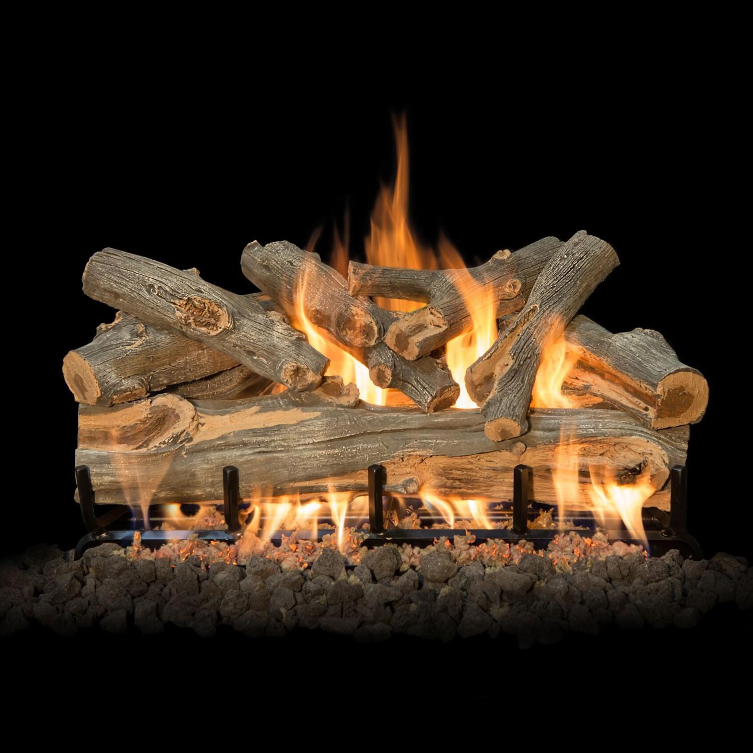 Grand Canyon 30-Inch Arizona Juniper Vented Natural Gas Log Set W/ 2BRN Burner - Match Light