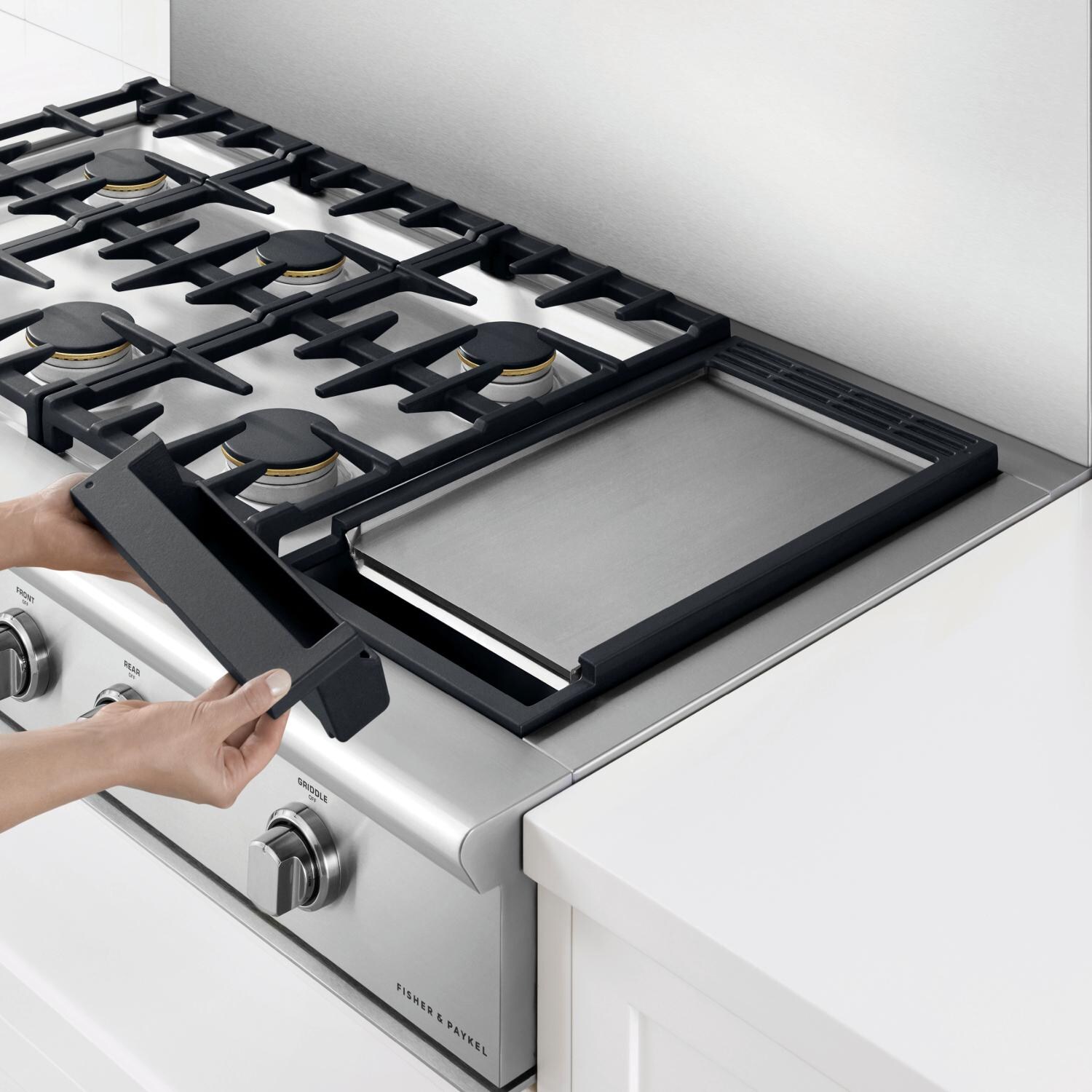 Fisher Paykel Professional 48-Inch 6-Burner Gas Cooktop With Griddle - Removable Grease Drip Pan thumbnail