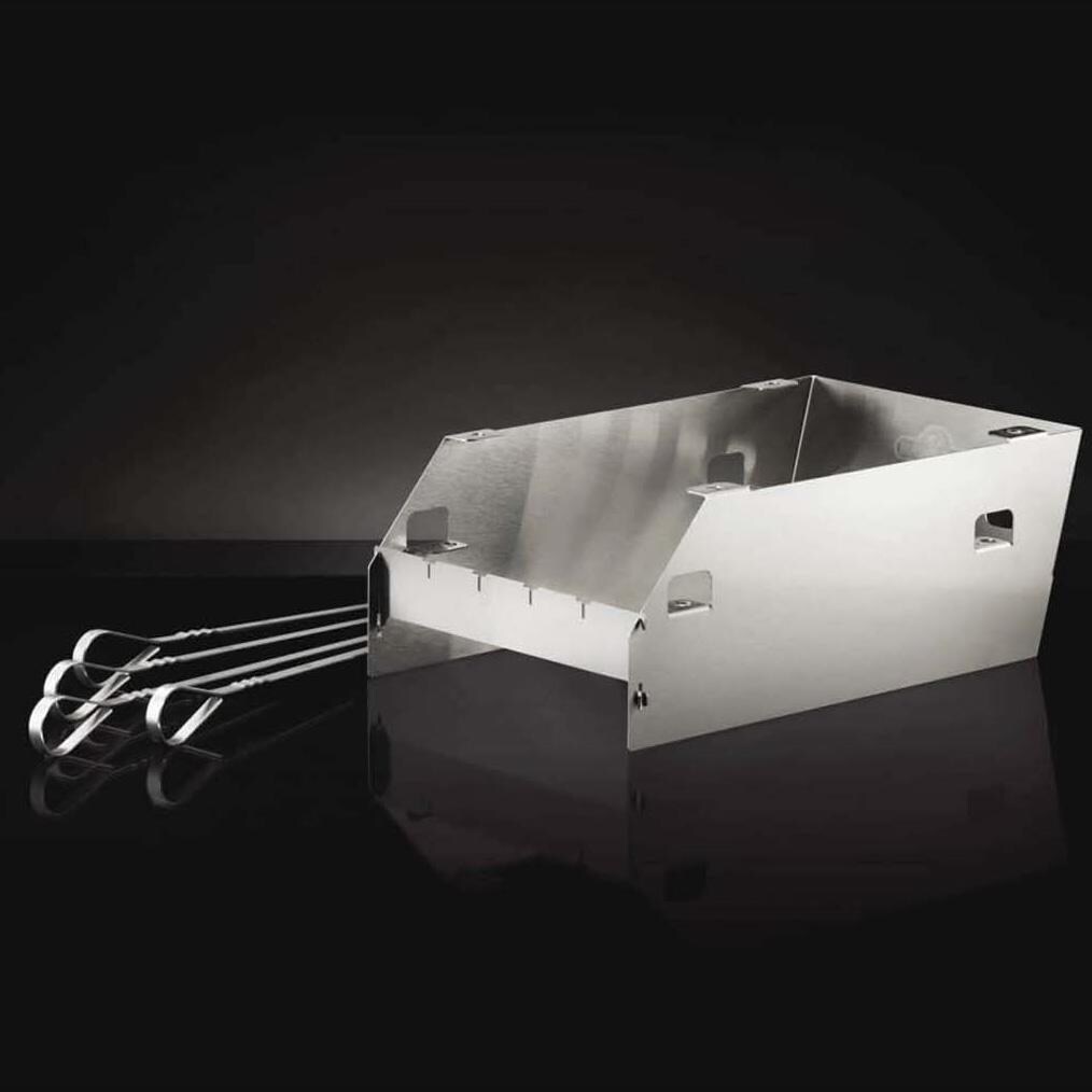 Napoleon  71301 SIZZLE ZONE Burner Windshield and Skewer Rack - Large - Skewers -  White Background thumbnail