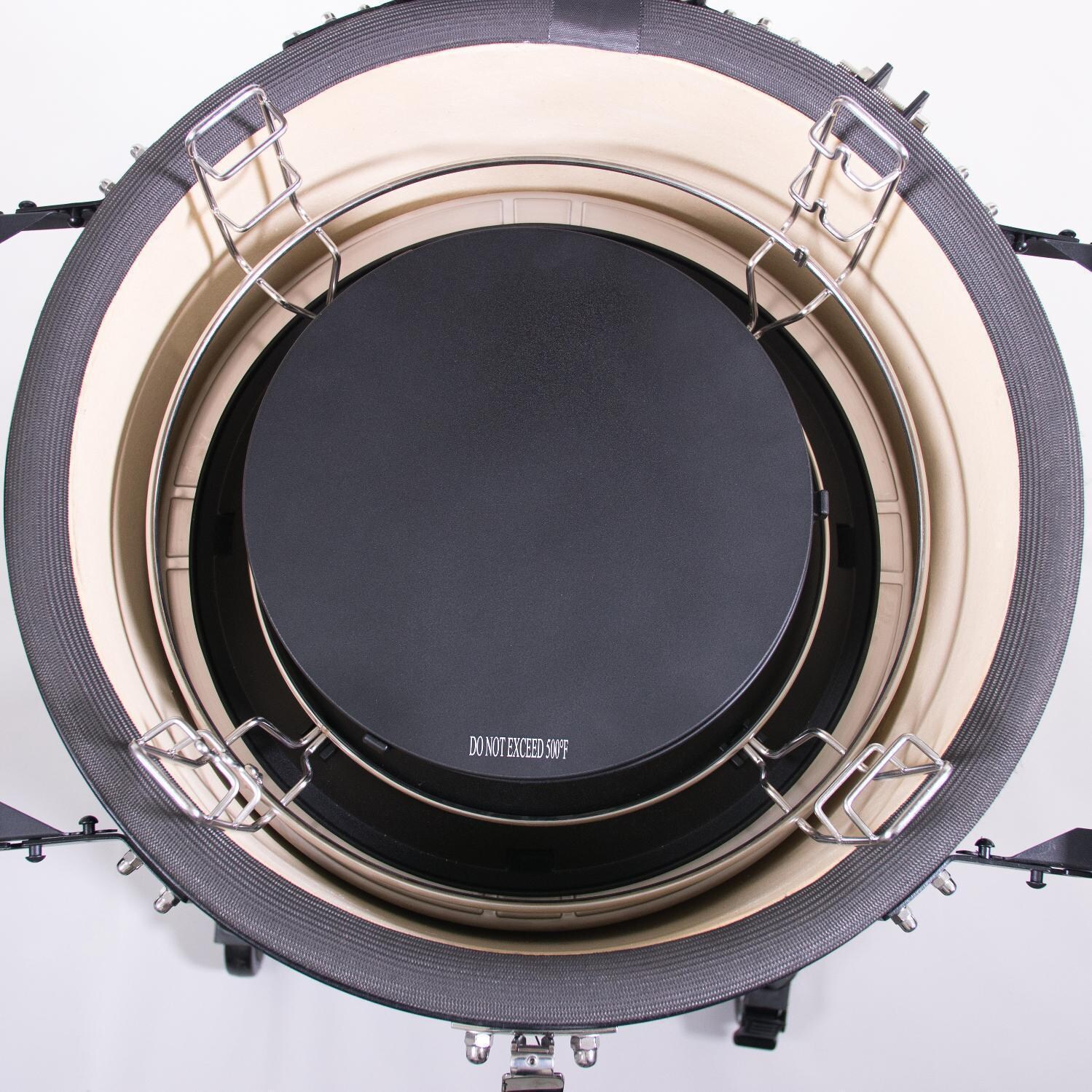 Kamado Joe CLASSIC3PKG Classic Joe III Bundle - KJ23NRHCI Classic III 18-Inch Ceramic Kamado Grill - Slo Roller Closed - Detail thumbnail