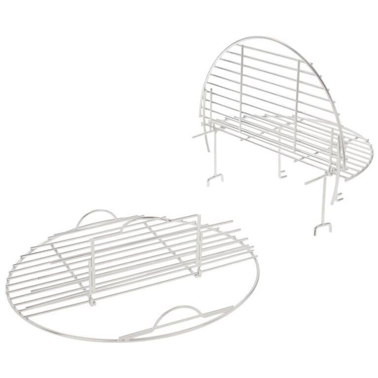 Lifesmart SCS-K18AHTQ 18-Inch Ceramic Kamado Grill With 5-Piece Accessory Bundle - Turquoise - Hinged Grates For Easy Charcoal Access thumbnail