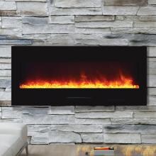 Amantii Wall Mount/Flush Mount 50-Inch Electric Fireplace with Black Glass Surround - WM-FM-50-BG image