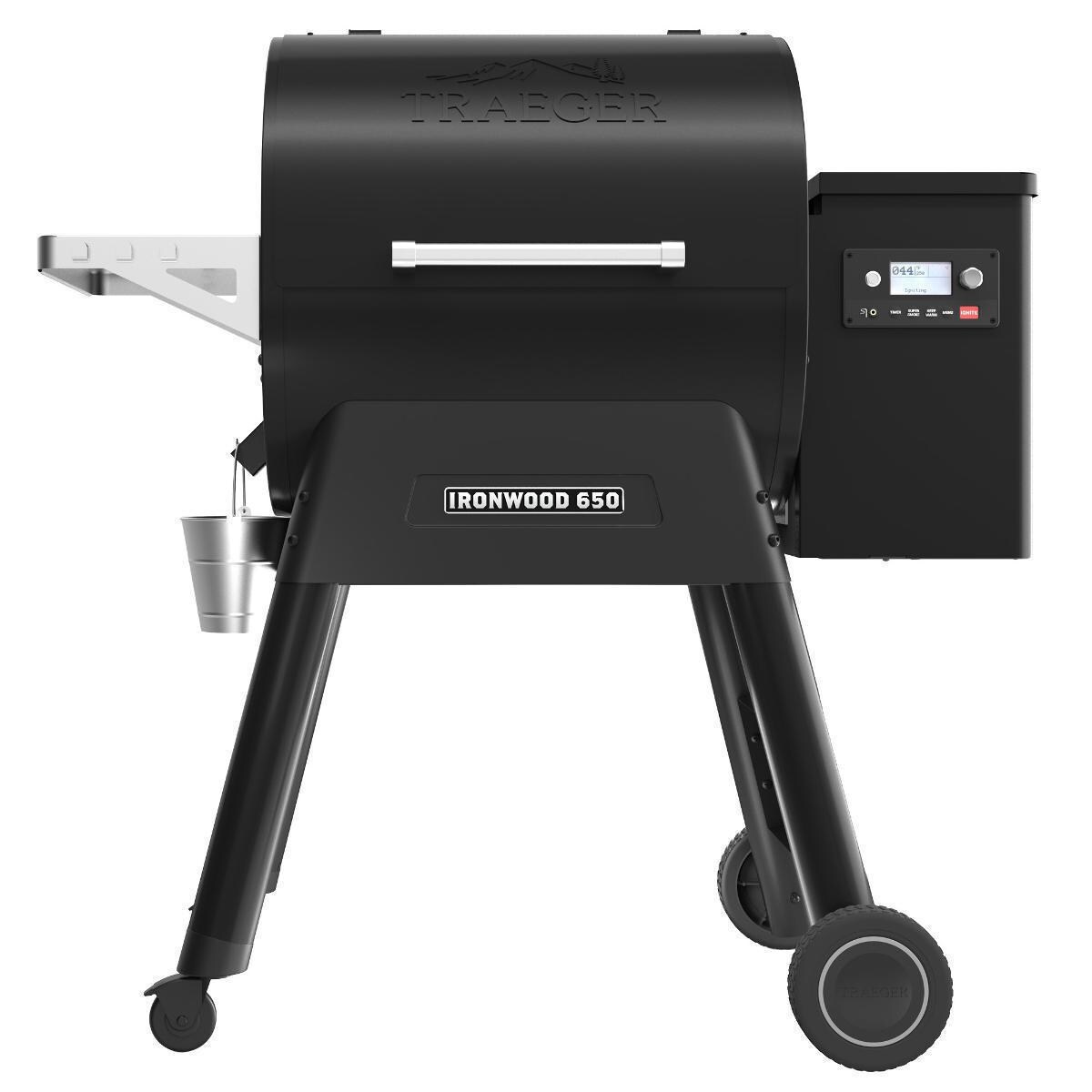 Traeger Ironwood 650 Wi-Fi Controlled Wood Pellet Grill W/ WiFIRE & Pellet Sensor - TFB65BLF