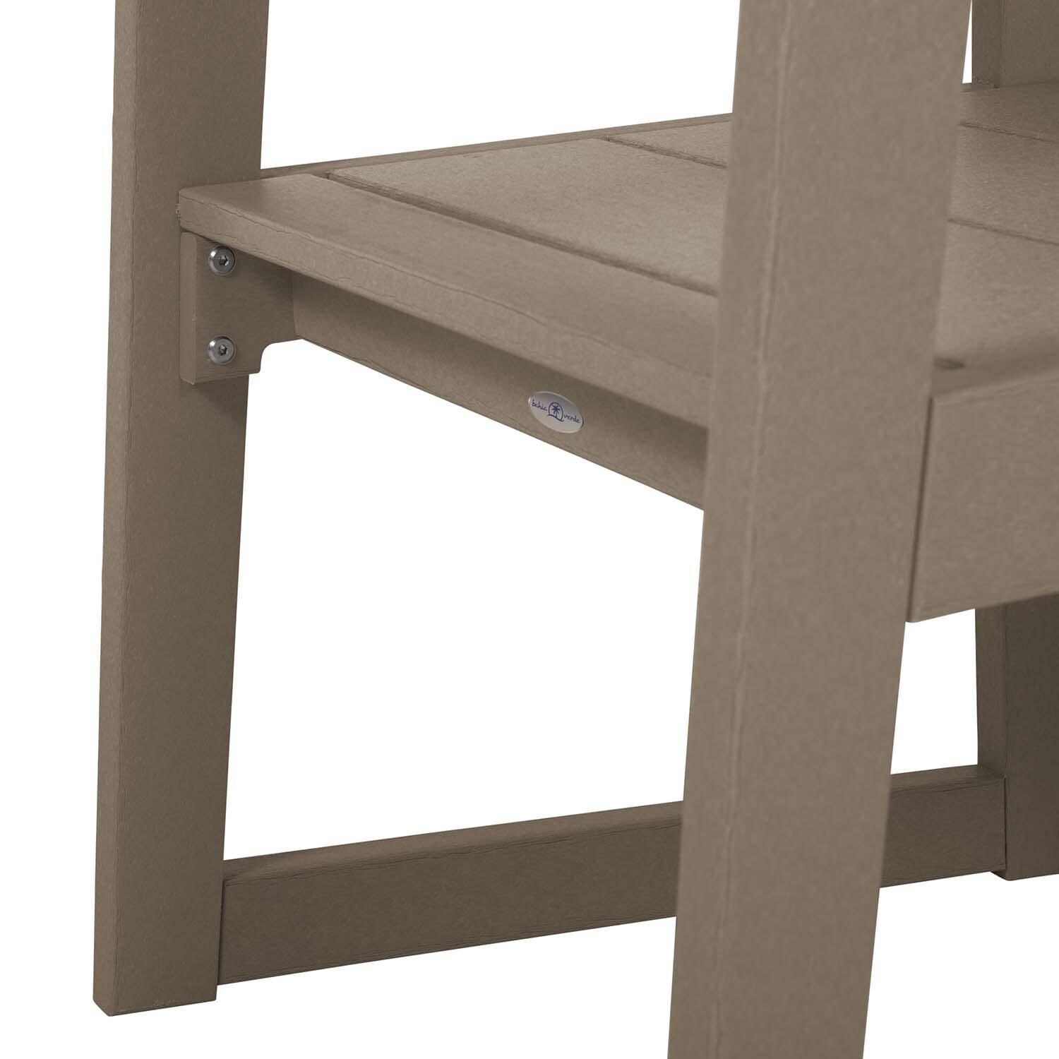Hazel Cove Recycled Plastic Dining Arm Chair in Cabana Tan by Lakeview Outdoor Designs - Detail thumbnail
