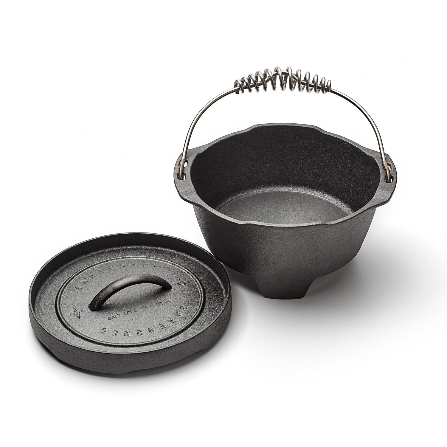 Barebones Living CKW-307 4-Quart Cast Iron Dutch Oven Classic - Lid Off thumbnail