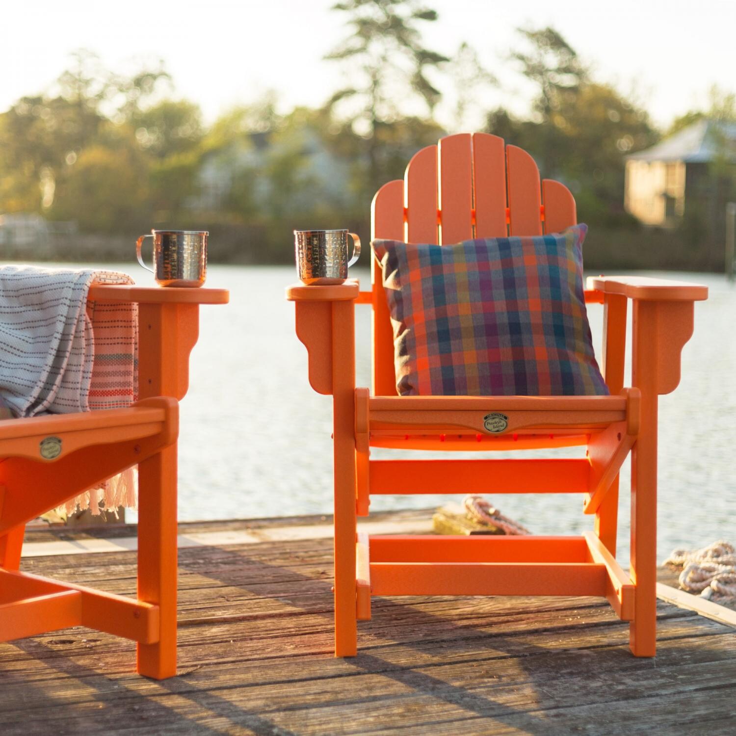 Pawleys Island Essentials 2 Piece Poly Lumber Patio Adirondack