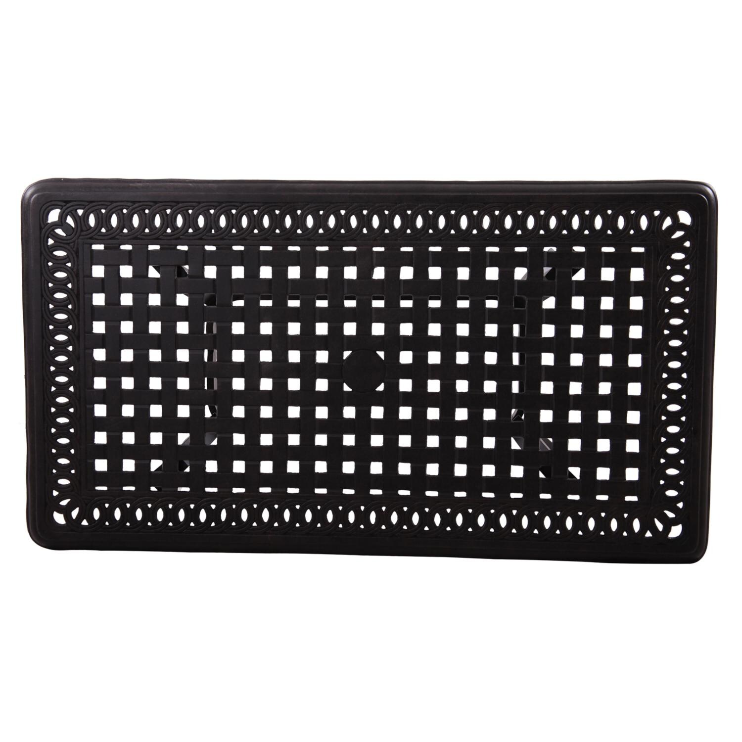 Darlee 201668-6PC-88AB Capri Cast Aluminum 48 X 26 Inch Rectangular Coffee Table - Top Detail thumbnail