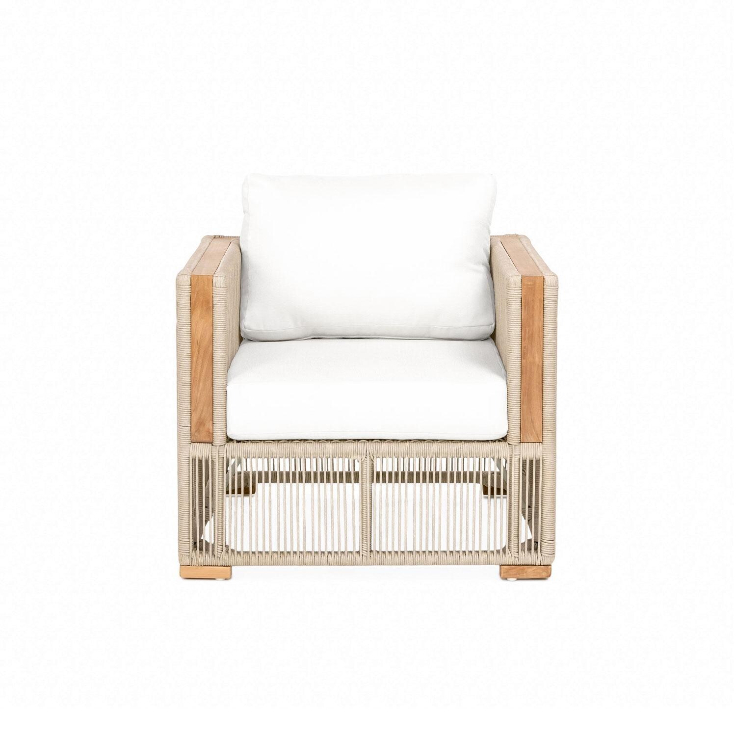 Pelican View Woven Rope Club Chair in Natural by Lakeview Outdoor Designs - White Background thumbnail