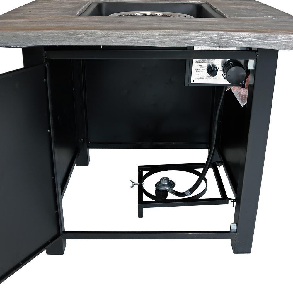 Ultimate Patio 30-Inch Square Propane Gas Fire Pit Table - Tank Storage thumbnail