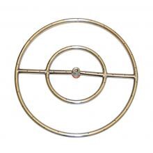 HPC 30-Inch Natural Gas Fire Pit Kit With Round Stainless Steel Ring Burner - Match Light image