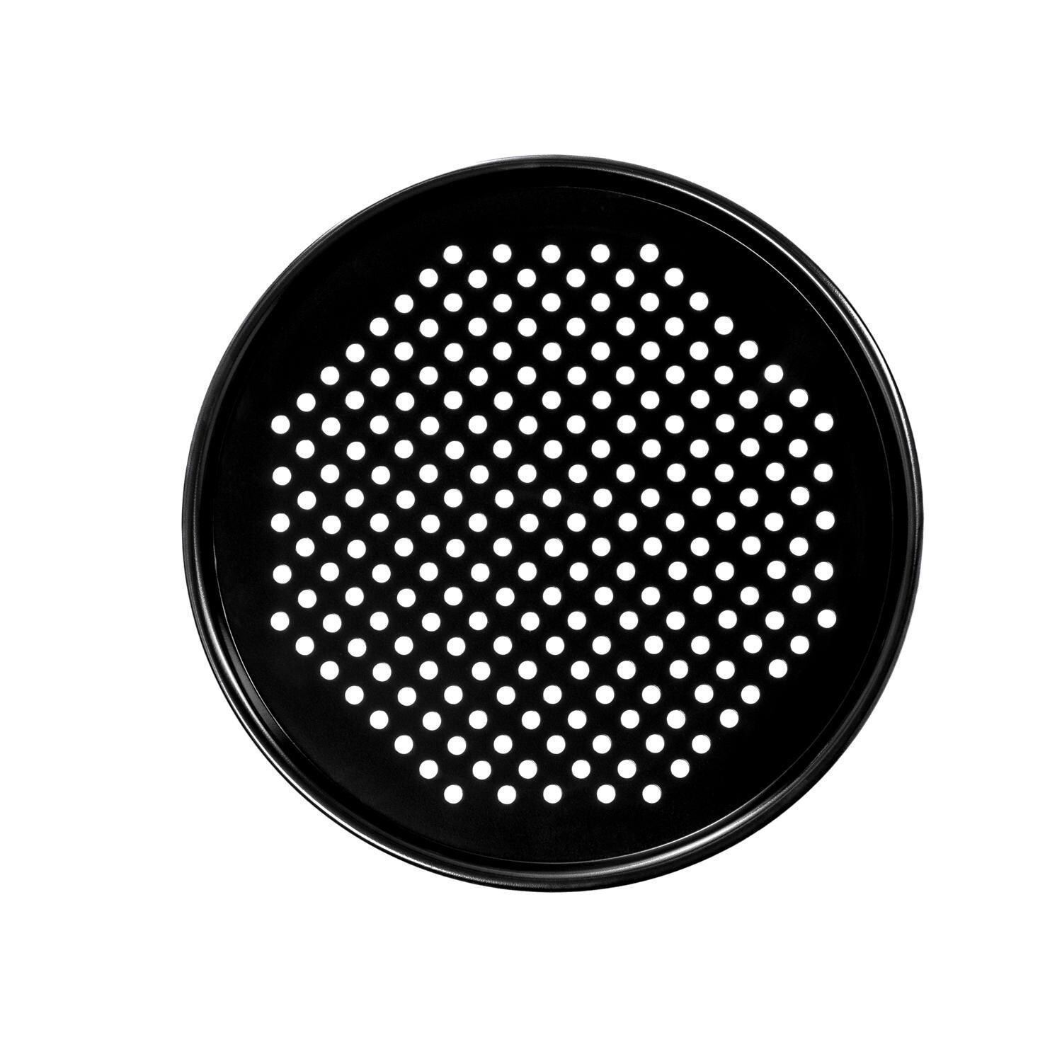 BBQGuys Signature BBQ-PERFPP Non-Stick Perforated Pizza Pan - White Background thumbnail