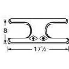 Stainless Steel H Twin, Forward, 3 Inch Offset Burner Head 11902 image