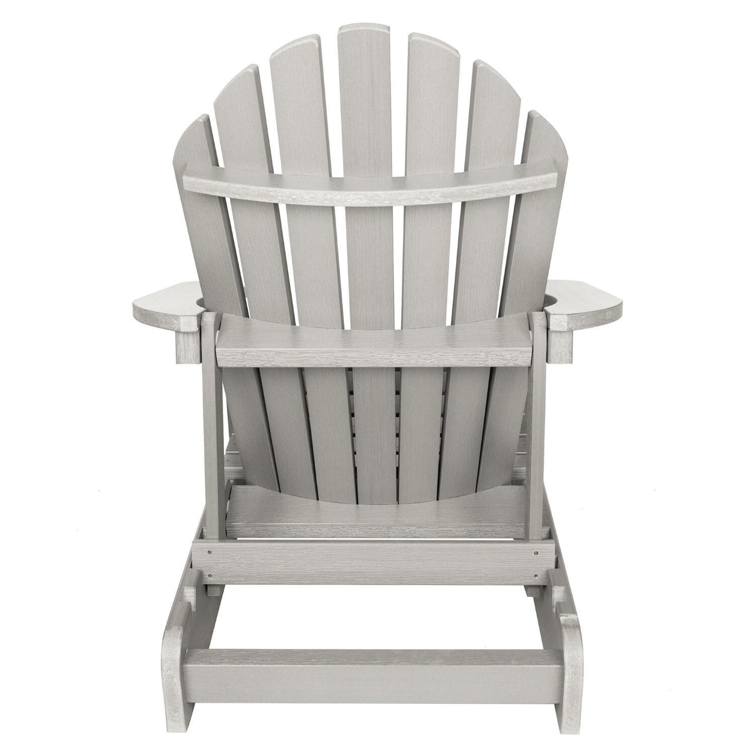 Lakeview Dream Bay Folding & Reclining Adirondack Chair - Harbor Gray - Headrest thumbnail