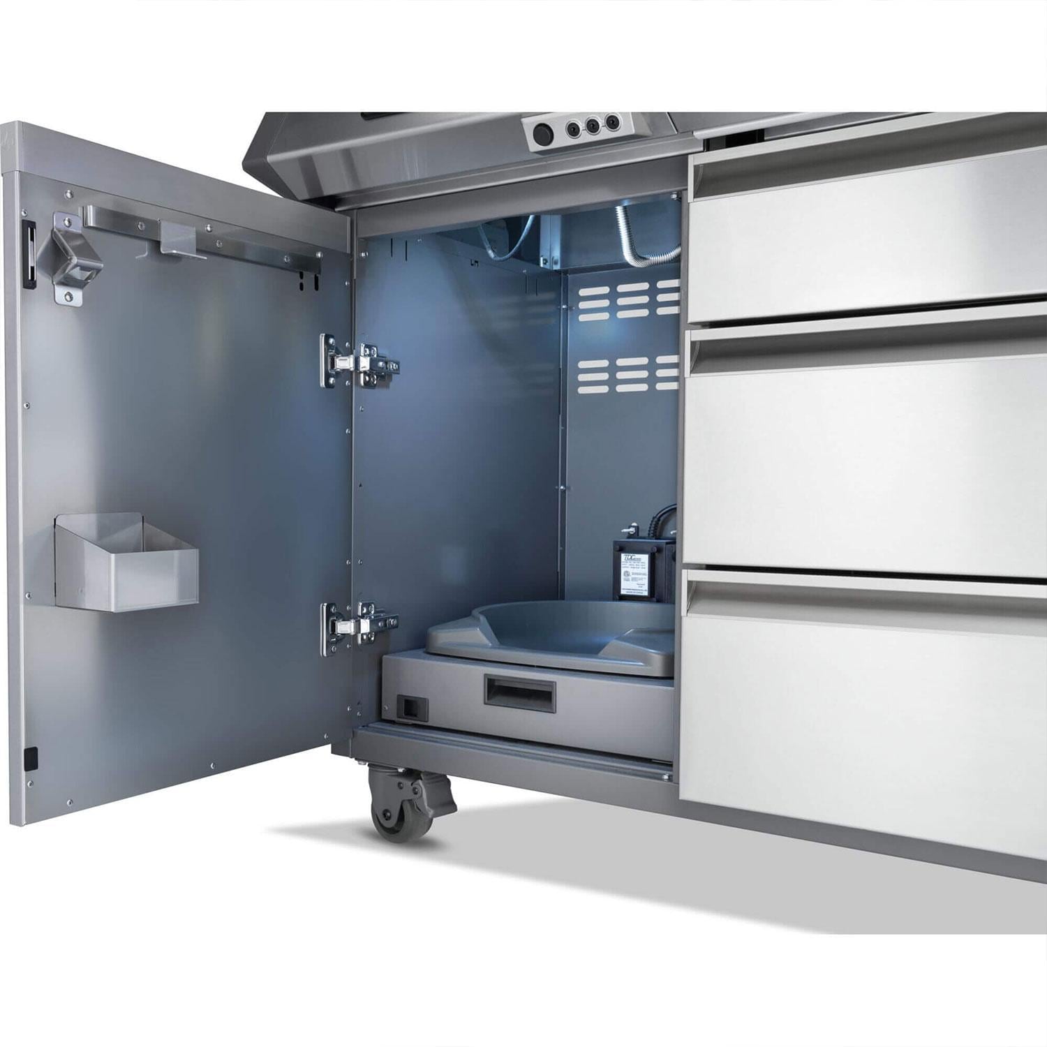 Napoleon PRO665VXRSIBPSS Prestige PRO 665 Elite 5 Burner Propane Grill w/ Smart Technology & Electric Smoker Box - Propane Tank Storage & Wired Probes - Detail thumbnail