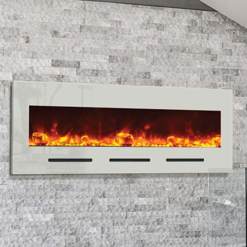 Amantii Wall Mount/Flush Mount Electric Fireplace - Orange - Close Up thumbnail