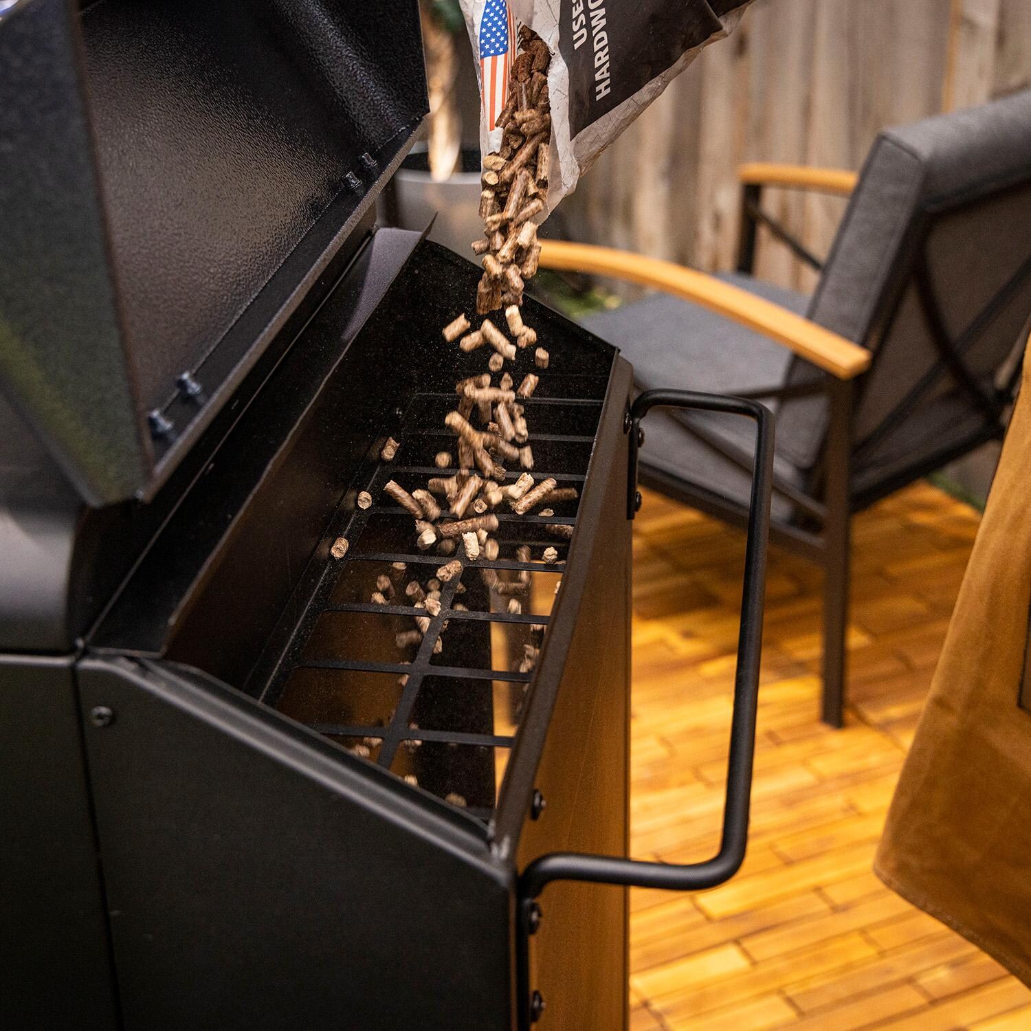 Pit Boss 11114 Navigator 3-Series Vertical Pellet Smoker - Loading Hopper - Detail thumbnail