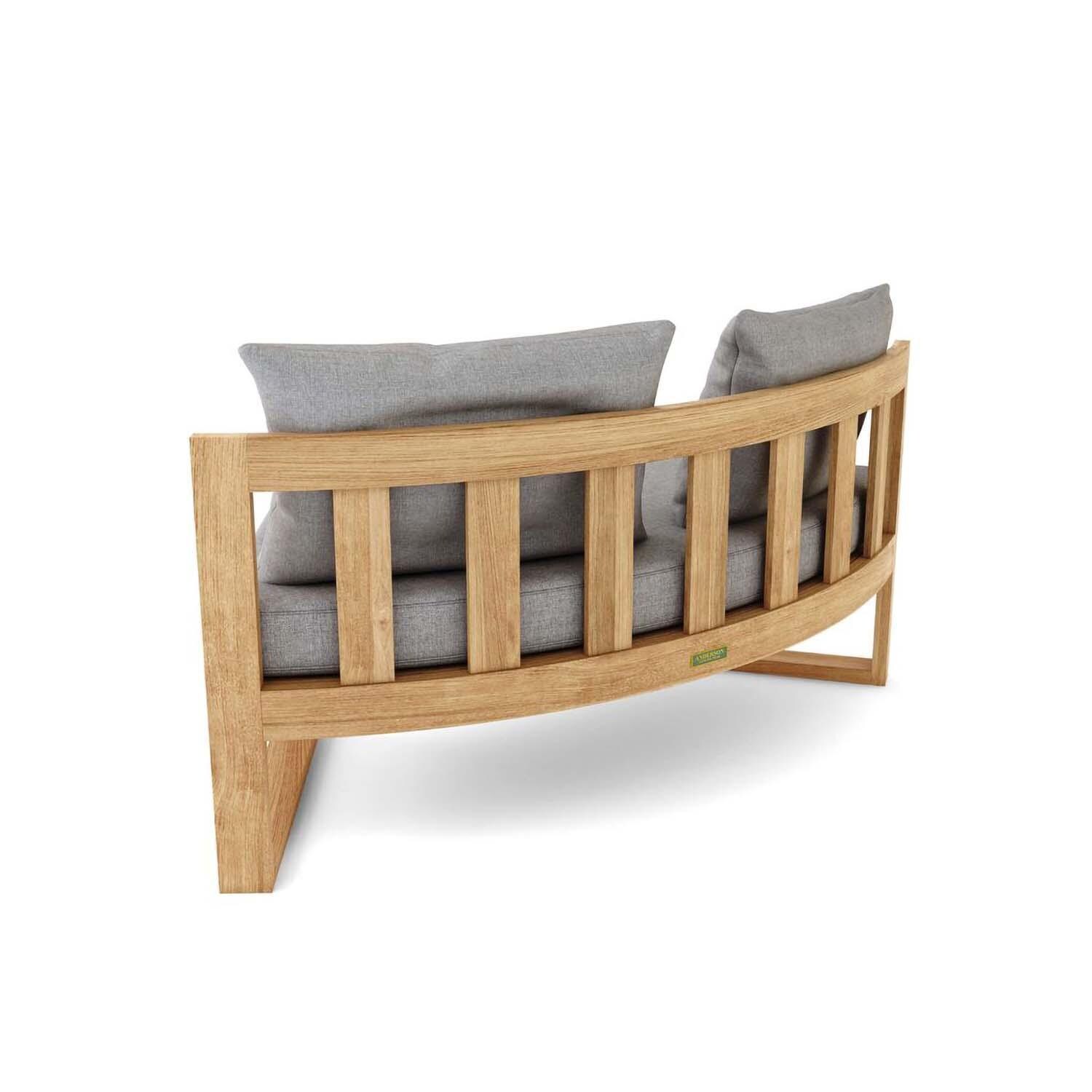 St. Charles 8 Person Teak Seating Set in Cast Slate by Lakeview Outdoor Designs - Back - White Background thumbnail