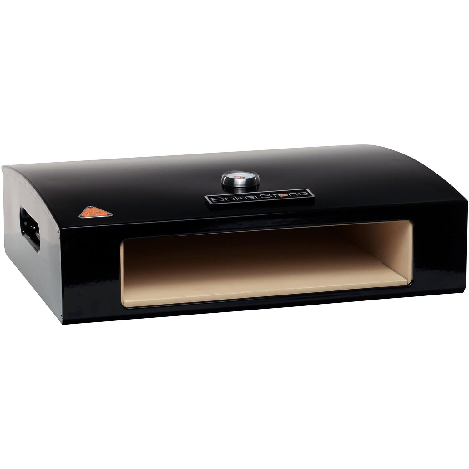 BakerStone 16-Inch Portable Propane Gas Grill With Pizza Oven Box & Cart - Original Pizza Oven Box Angled View thumbnail