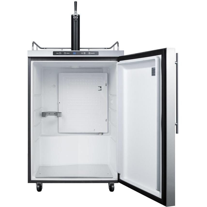 Summit 5.6 Cu. Ft. Freestanding Outdoor Single Tap Beer Dispenser / Kegerator With Professional Handle - SBC635MOSHV - Empty View thumbnail