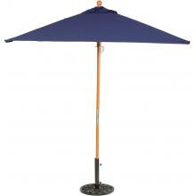 Oxford Garden 6 Ft. Square Hardwood Patio Market Umbrella W/ Push Lift - Sunbrella Canvas Navy