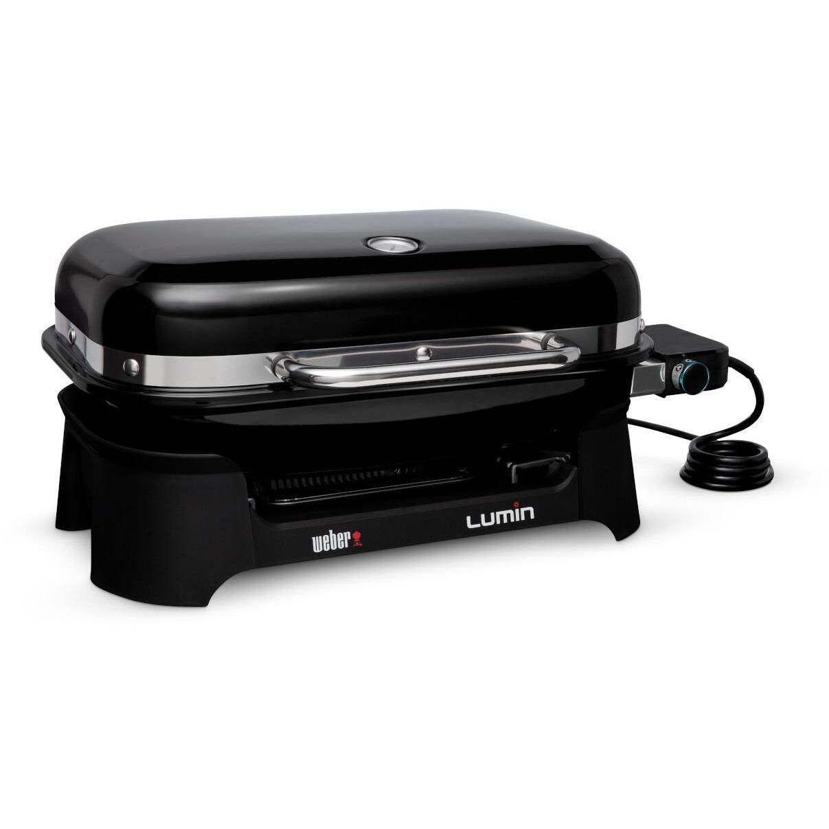 Weber 92010901 Black Lumin Portable 1560 Watt Electric Grill - Left Side - White Background thumbnail
