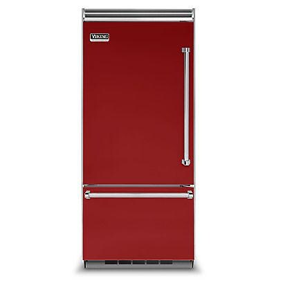 Viking Professional 5 Series 36-Inch 20.4 Cu. Ft. Built-In Right Hinge Bottom Freezer Refrigerator - Apple Red - VCBB5363ERAR thumbnail