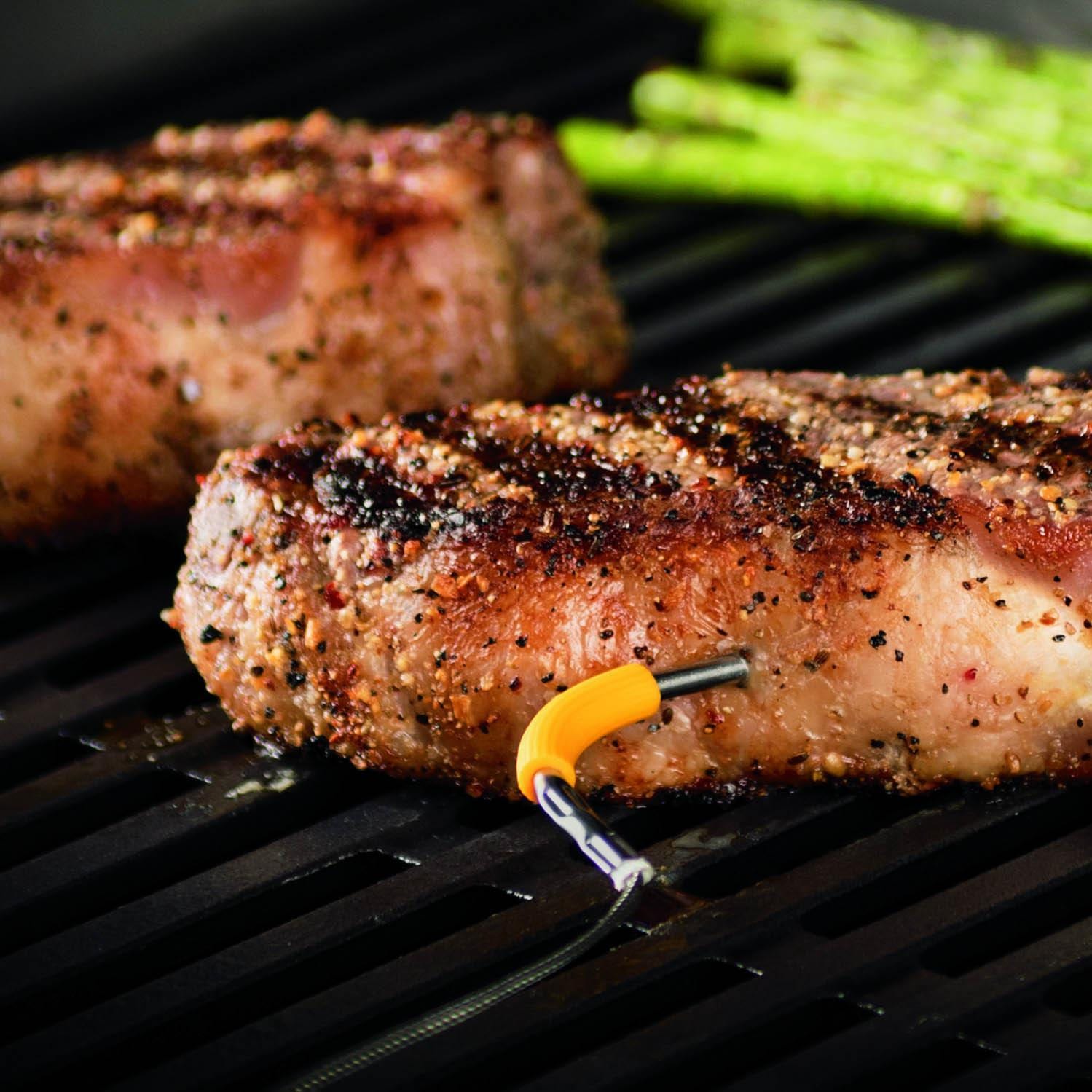 Weber 7211 iGrill Pro Meat Color Coded Temperature Probe - In Use On Steak thumbnail