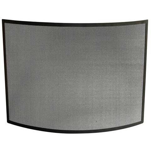 Uniflame 41 Inch Curved Black Wrought Iron Fireplace Screen S