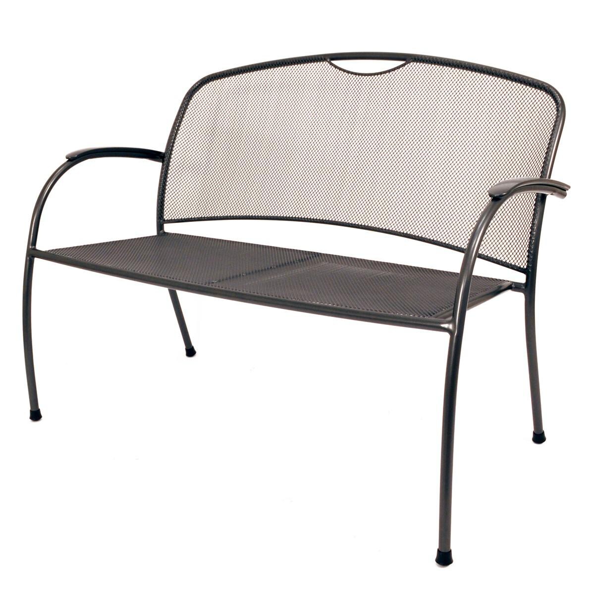 KETTLER Monte Carlo Wrought Iron Patio Bench BBQGuys