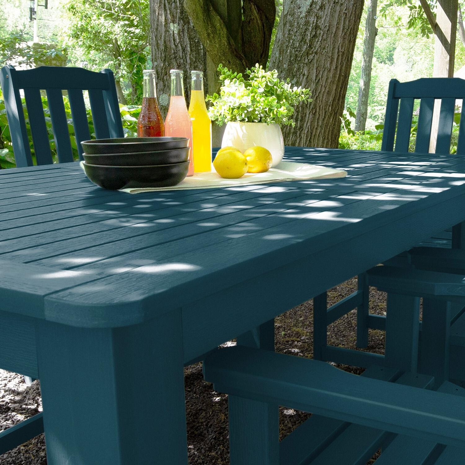 Hart Lane 7 Pc Rectangular Counter Height Dining Set in Nantucket Blue By Lakeview Outdoor Designs - Detail thumbnail
