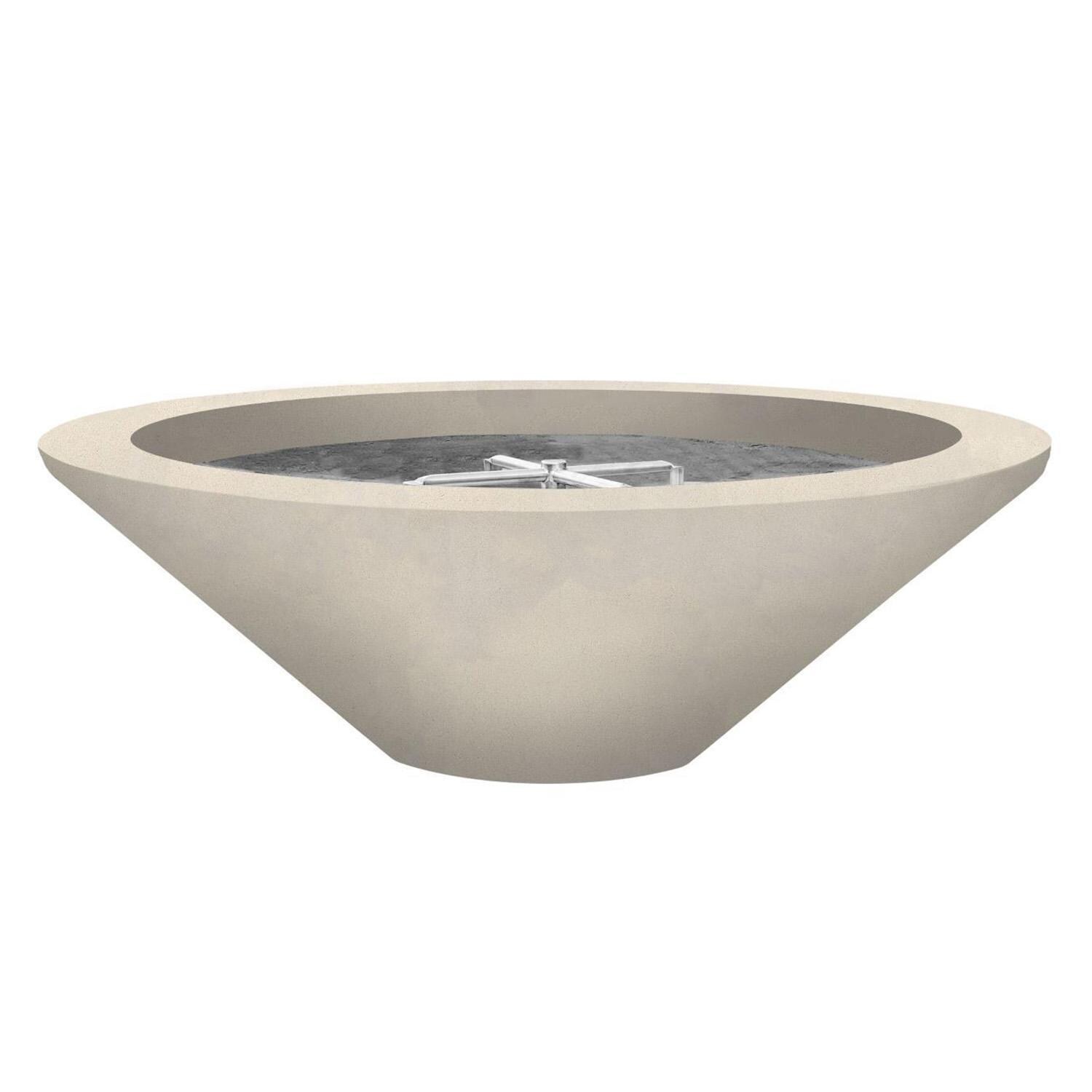 Embarcadero 48-in Round Glass Fiber Reinforced Concrete Propane Fire Bowl in Coastal by Prism Hardscapes - White Background thumbnail