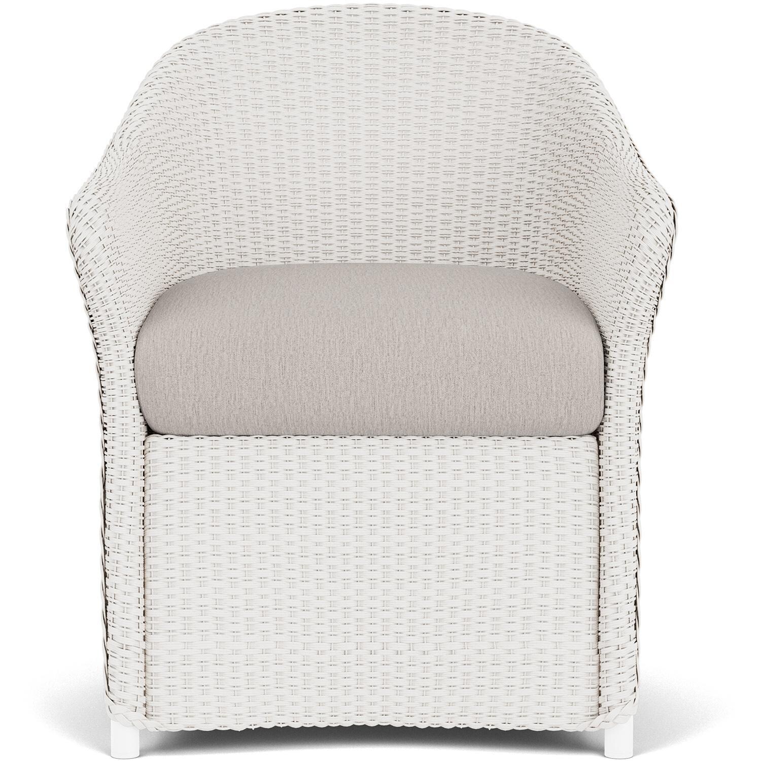 Lloyd Flanders Weekend Retreat Dining Armchair in White Finish W/ Remy Cloud Fabric thumbnail